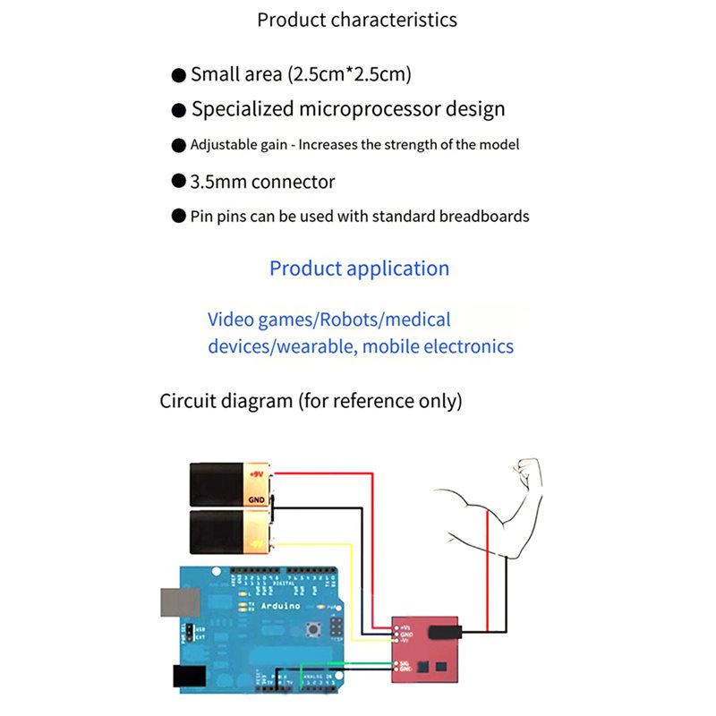 B50B-3X Muscle Electrical Sens - Muscle Sensor Emg recension och pris